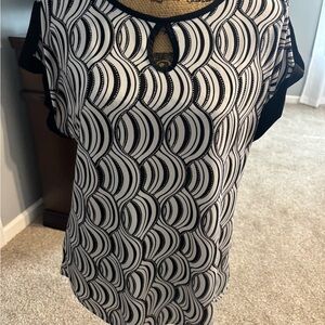 Elegant Black and White Women's Blouse